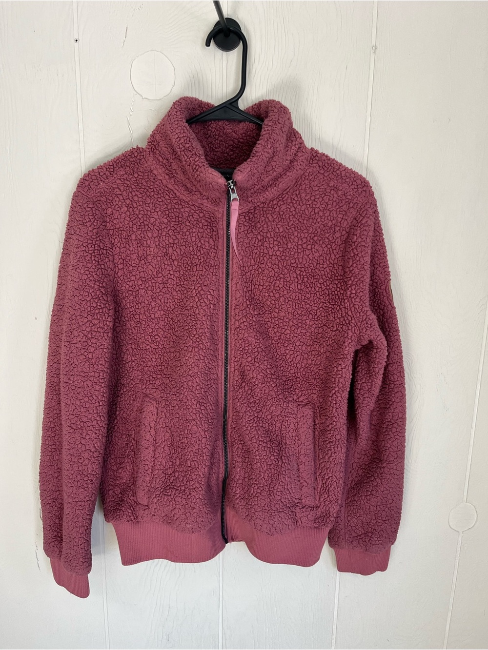Free Country Plush Zip-Up Jacket in Dusty Rose